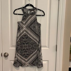 Venus black and grey paisley cotton A line dress